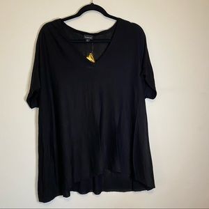 ✨torrid short sleeve black caftan pullover top✨